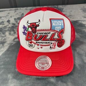 Mitchell & Ness NBA Chicago Bulls Windy City Patch Trucker SnapBack Hat NWT